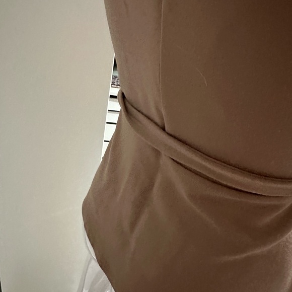 RW&CO. Tan Belted Women's Blouse - Picture 6 of 6